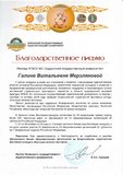 Благодарственное письмо от Чеченского государственного педагогического университета 2018